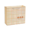 Bear Check Paper Gift Bags, 25 Pieces - Beige
