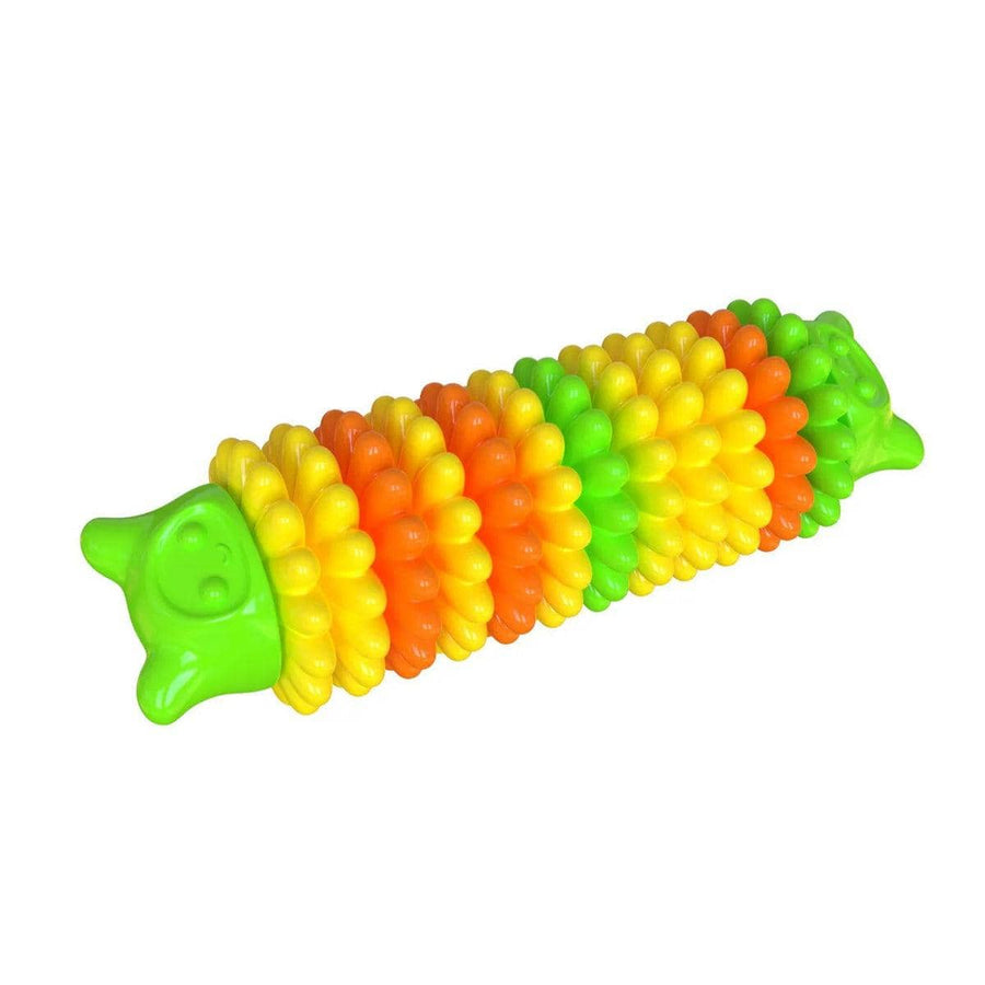 Bear Head Caterpillar Dog Chew Toy for Teething - Green