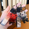 Bear Keyring with Gradient Lanyard Strap - Blue - view 3
