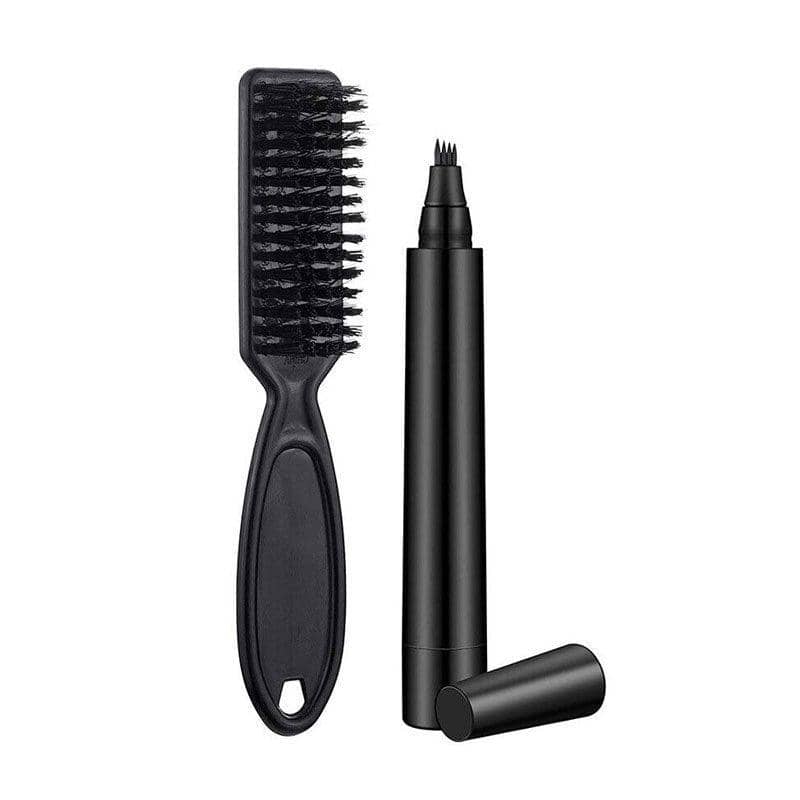 Beard Filler Pen with Brush for Men - Black