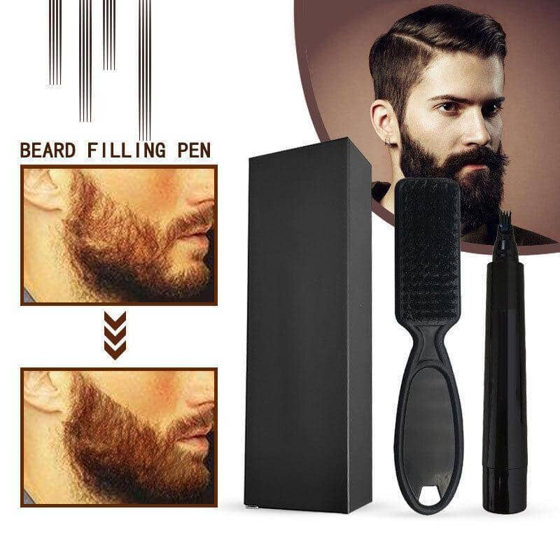Beard Filler Pen with Brush for Men - Black - view 3