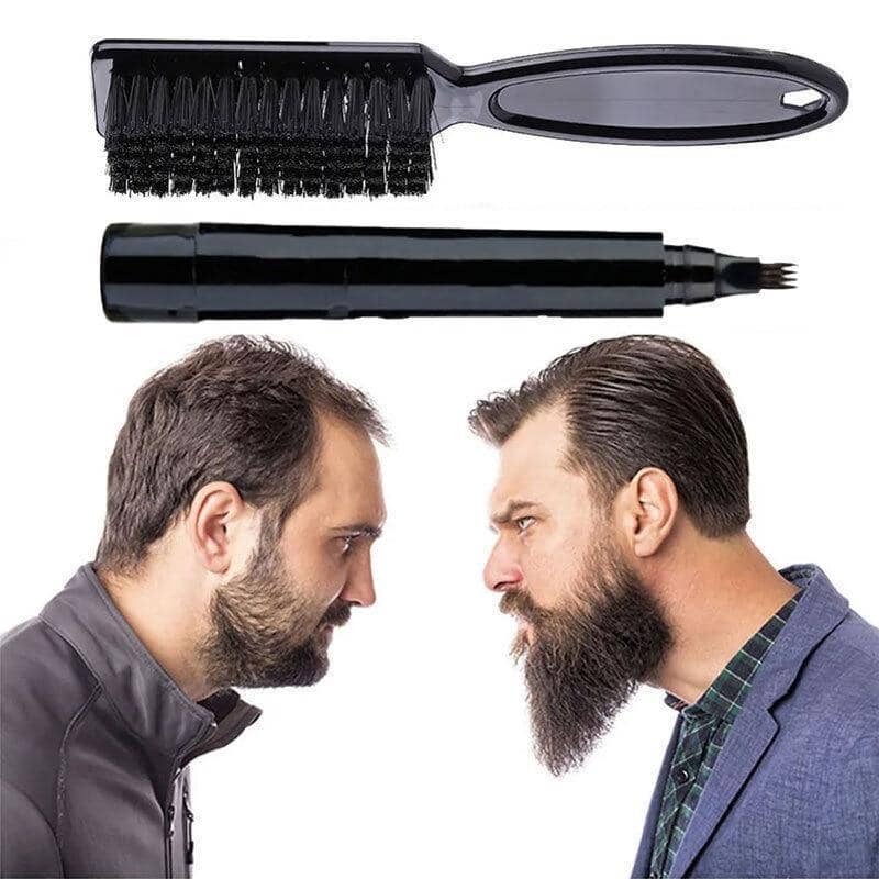 Beard Filler Pen with Brush for Men - Black - view 5