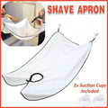 Beard Shaving Apron Cape with Hair Catcher Bib and Suction Cup Hooks, Black - view 4