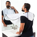 Beard Shaving Apron Cape with Hair Catcher Bib and Suction Cup Hooks, Black - view 5