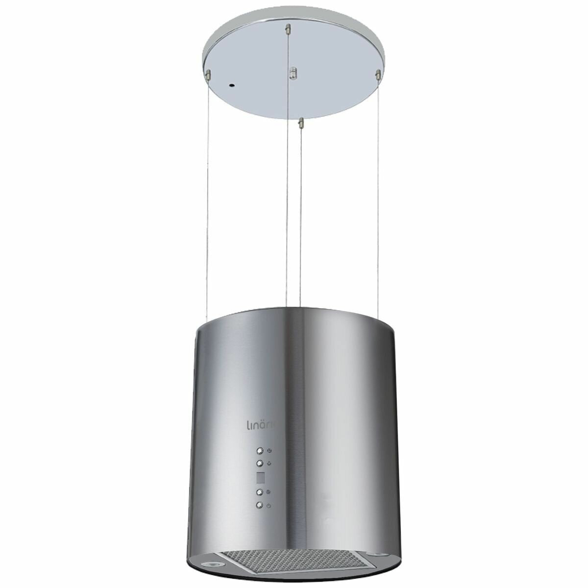 Linarie 35cm Tube Island Rangehood - 700m³/h, 3 Fan Speeds - Stainless Steel, Remote Control - RAHID35X