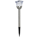 Click Rose Solar Pathway Light - 80mm - Stainless Steel - Outdoor Use - SuperSaverAU - view 1
