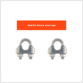 Taskmaster 6mm 316 Stainless Steel Wire Rope Grips 2 Pack - Durable - Anti-Corrosive - SuperSaverAU - view 2
