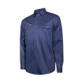 Hard Yakka Navy Core Lightweight Vented Long Sleeve Shirt Size M - Breathable Cotton - 2 Chest Pockets - SuperSaverAU - view 1