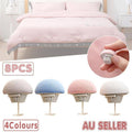 Bed Sheet and Duvet Cover Holder Clips, Pack of 8 - Light Grey - view 2