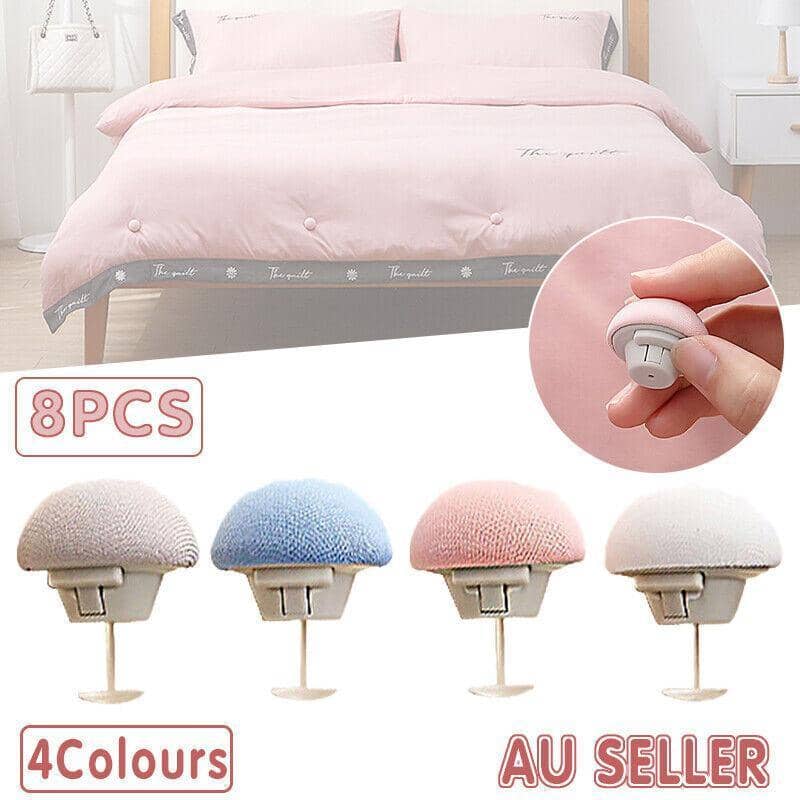 Bed Sheet and Duvet Cover Holder Clips, Pack of 8 - Pink - view 2