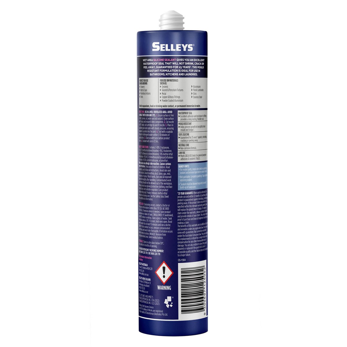 Selleys 300g Off White Waterproof Silicone Sealant - Mould Resistant - 25-Year Guarantee - SuperSaverAU - view 2