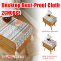 Bedside Table Cover, Blue Diamond Geometric Dustproof Tassel Tablecloth - Blue Diamond - view 2