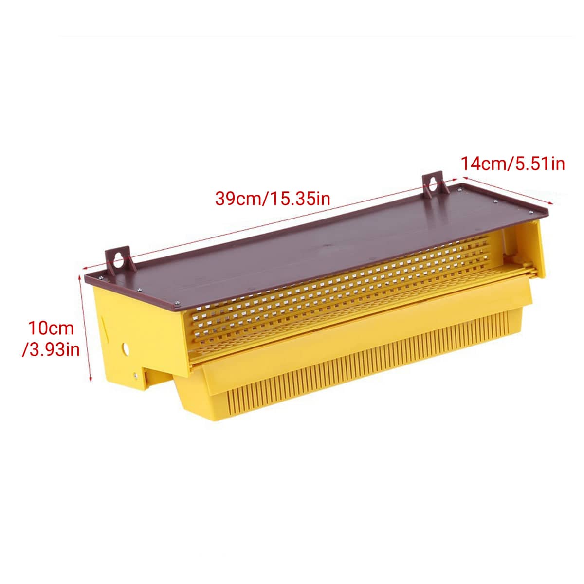 Beehive Pollen Trap Collector Box, Yellow Plastic Beekeeping Tool for Hive Entrances - view 3