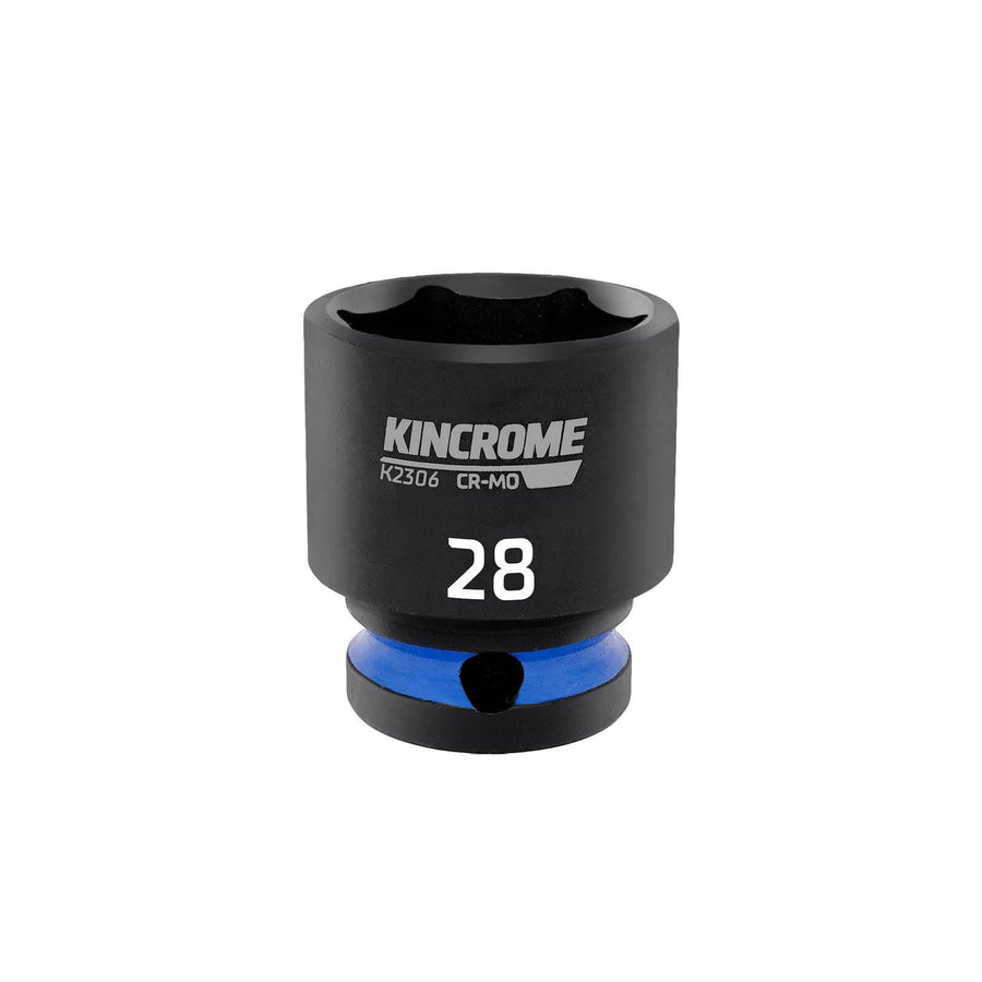 Kincrome 28mm 1/2" Square Drive Impact Socket Chrome Molybdenum 6 Point