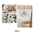 Beginner Embroidery Kit with 20 cm Hoop - Red and Peach Wildflower Design - view 4