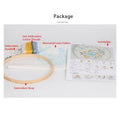 Beginner Embroidery Kit with 20 cm Hoop - Red and Peach Wildflower Design - view 5