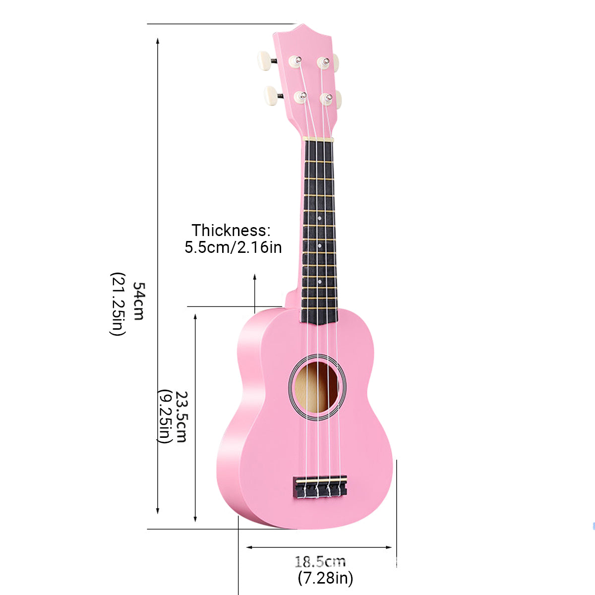 Beginner Ukulele 21 Inch (54cm) with Accessory Kit - Black - view 4