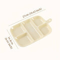 Beige 5 Compartment Prep Trays Pack of 16 27 x 16.8 cm PET - view 3