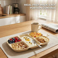 Beige 5 Compartment Prep Trays Pack of 16 27 x 16.8 cm PET - view 4