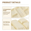 Beige 5 Compartment Prep Trays Pack of 16 27 x 16.8 cm PET - view 5