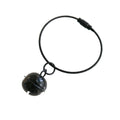 Bell Keychain with Wire Loop Key Ring - Black