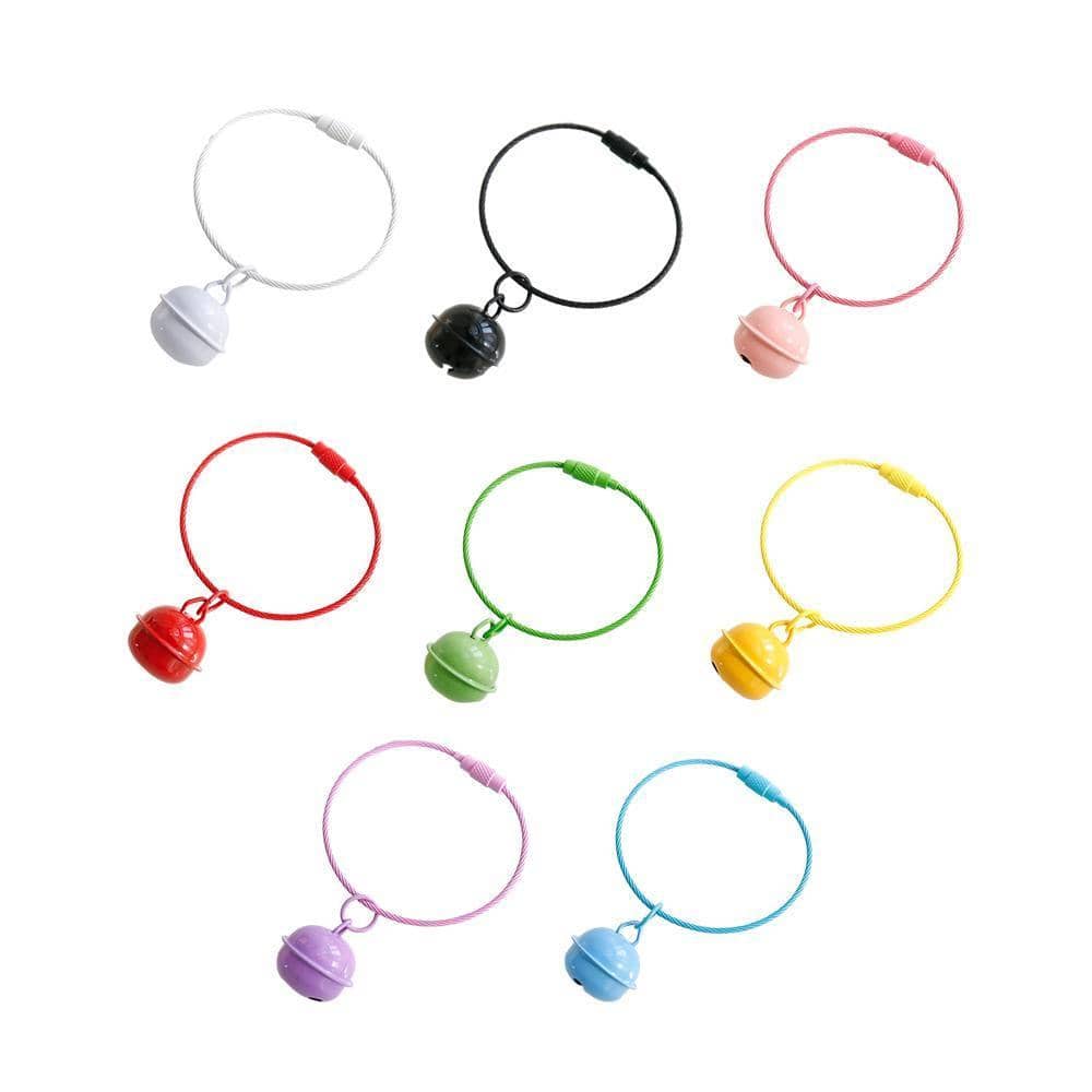 Bell Keychain with Wire Loop Key Ring - Light Blue - view 3