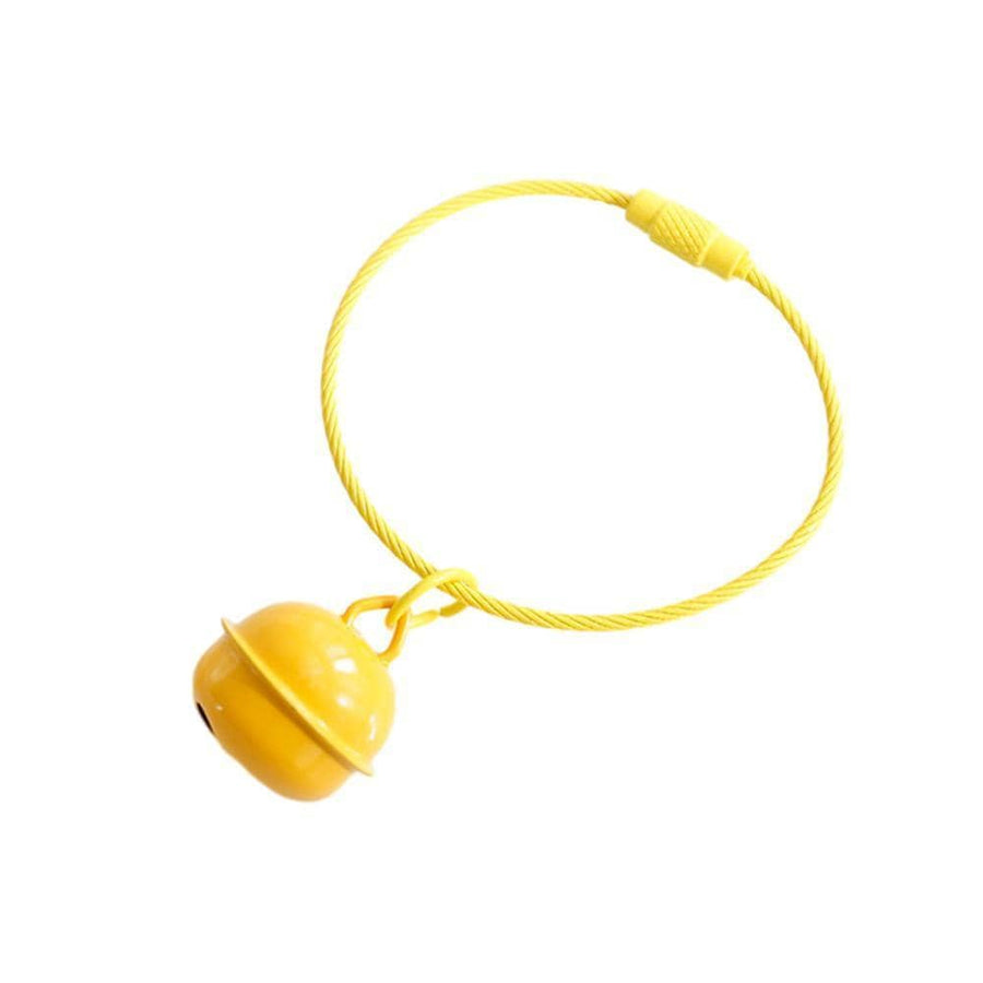 Bell Keychain with Wire Loop Key Ring - Yellow