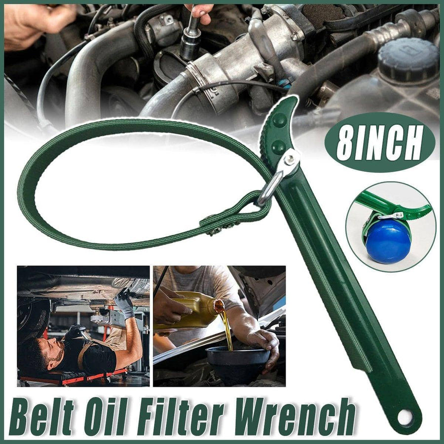 Belt Oil Filter Wrench for Car Oil Filters - Green