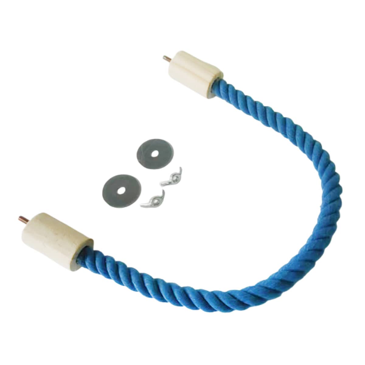 Bendable Cotton Rope Bird Perch for Parrots - Blue, 100 cm