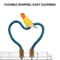 Bendable Cotton Rope Bird Perch for Parrots - Blue, 100 cm - view 4