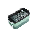 Bento Lunch Box Two-Tier Stainless Steel with Soup Bowl - Green