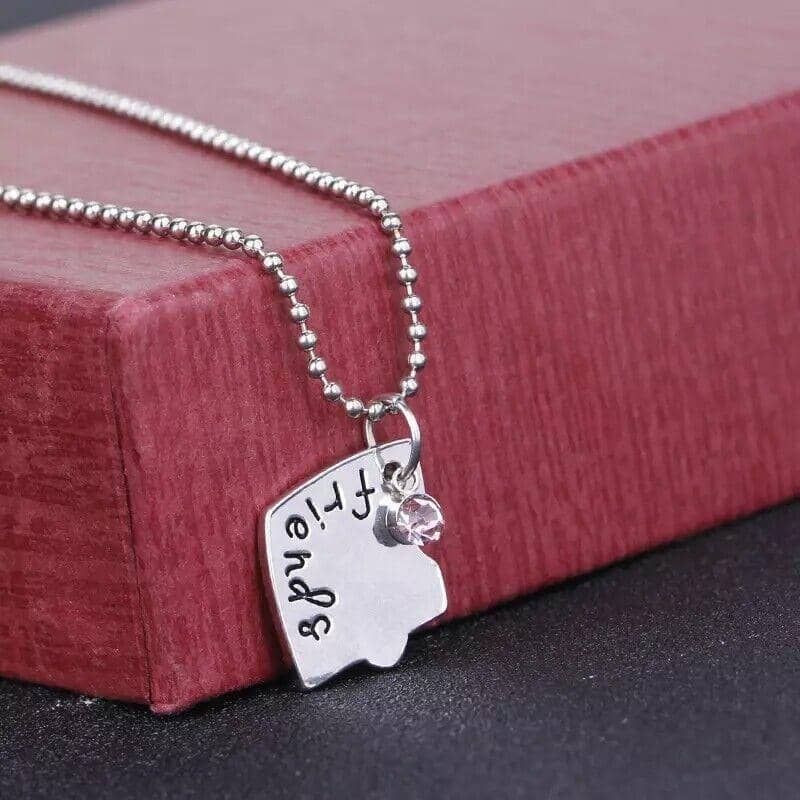 Best Friends Forever Heart Puzzle Necklace Set for Girls and Women, Pack of 3 - view 4