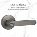 Lemaar Almeri Privacy Set - Gun Metal Grey - 126mm x 65mm x 55.6mm - Durable Finish - SuperSaverAU - view 5