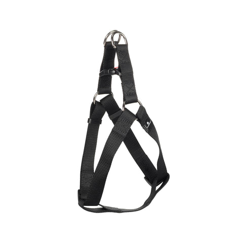 Flamingo Ziggi Large Black Step and Go Dog Harness, 40-70cm, Quick Release Buckle