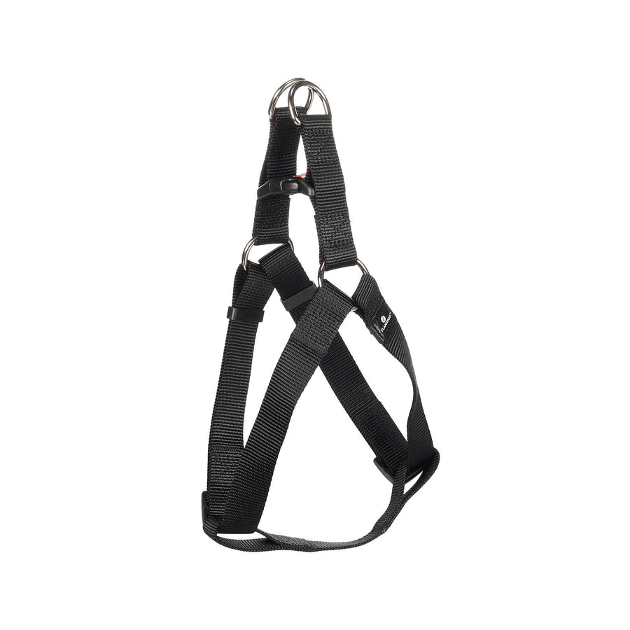 Flamingo Ziggi Large Black Step and Go Dog Harness, 40-70cm, Quick Release Buckle