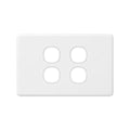 DETA X6 Four Gang Grid Plate - 77mm Polycarbonate - Modern Design - SuperSaverAU - view 1