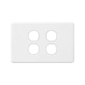 DETA X6 Four Gang Grid Plate White Polycarbonate Customisable
