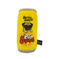 Baxter Bone Pup Squash Soda Can Pet Toy - Plush - 60mm x 140mm - Squeaker - SuperSaverAU - view 1