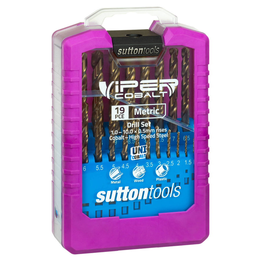 Sutton Tools Viper Cobalt 19 Piece Drill Bit Set