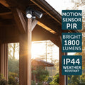 Brilliant Black Raptor III Twin Security Light - 20W - 1800 Lumens - PIR Sensor - Outdoor Use - SuperSaverAU - view 5