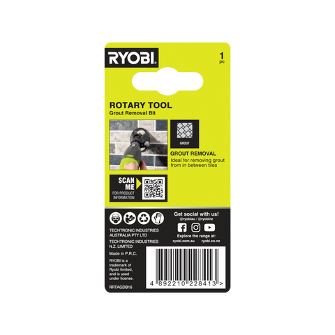 Ryobi 1.6mm Rotary Tool Grout Removal Bit