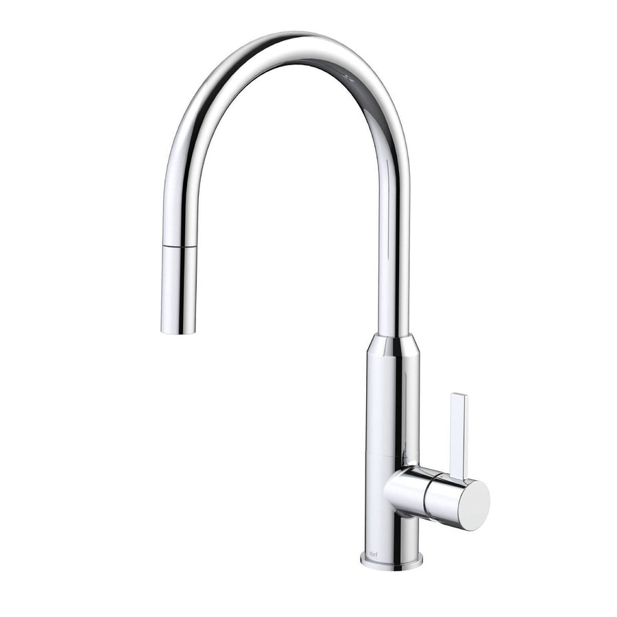 Clark Rated Chrome Lead Free Vixen Retractable Sink Mixer - 143mm x 455mm - Chrome Finish - Pull-Down Handpiece - SuperSaverAU - view 1