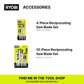 Ryobi 1200W Reciprocating Saw, Variable Speed, 30mm Stroke, Keyless Blade Change RRS1200-S