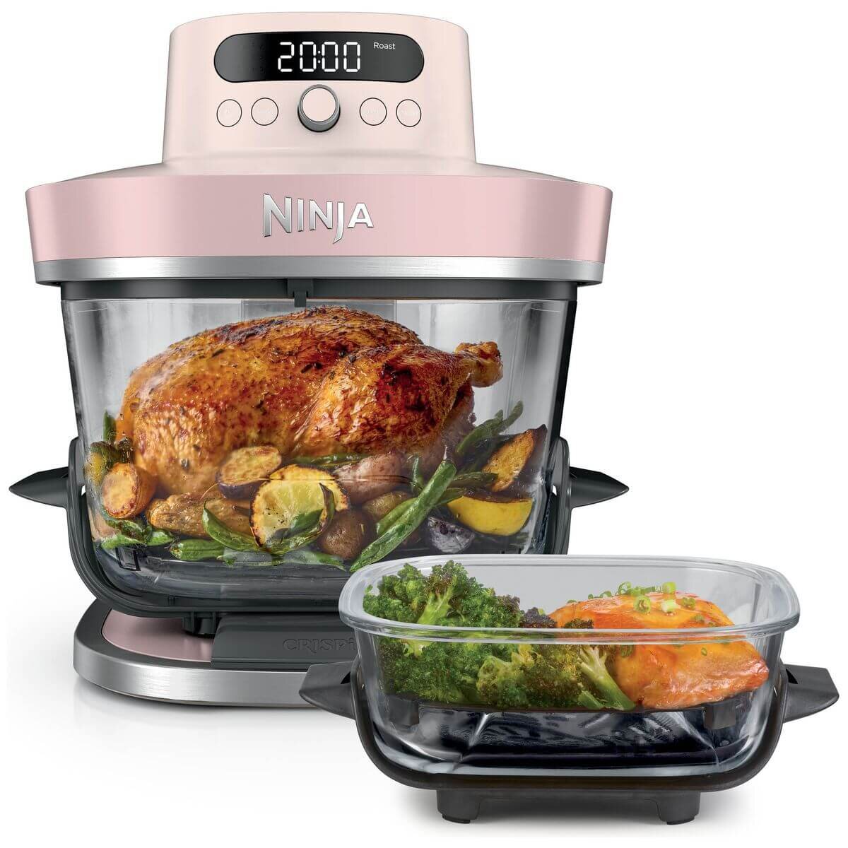 Ninja Crispi Pro 6-in-1 Glass Air Fryer 5.7L - 2050W, Pink Finish - AS101PKANZ