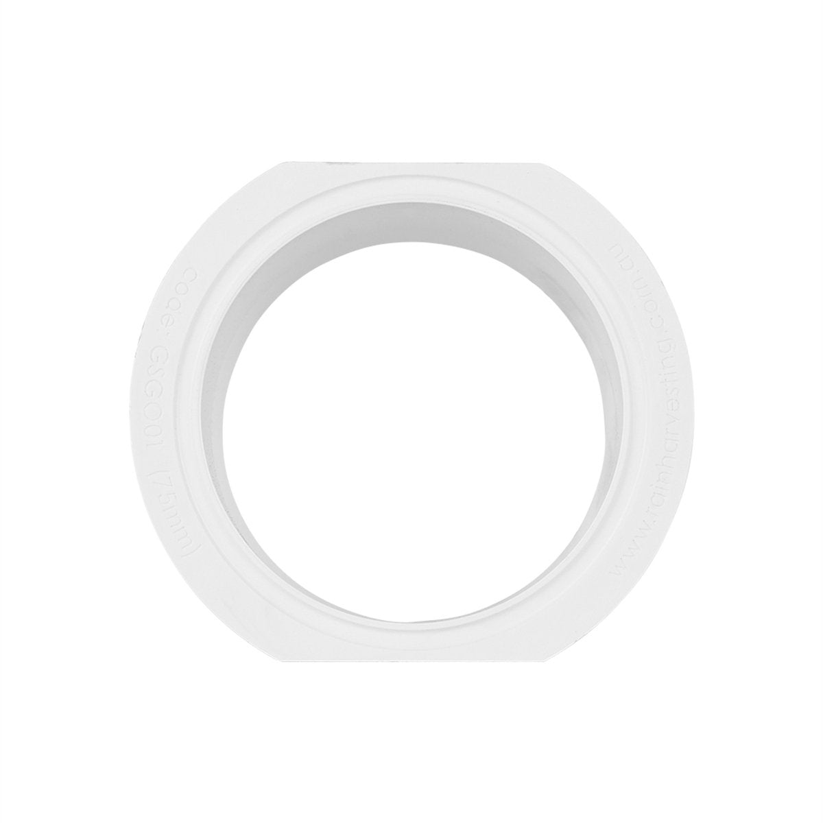 Rain Harvesting 75mm Round Gutter Outlet - White - PVC - 1 Pack - SuperSaverAU - view 3
