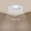DETA 6W White IP44 Tri-Colour Dimmable Anti-Glare LED Downlight 240V Hardwired DET700W