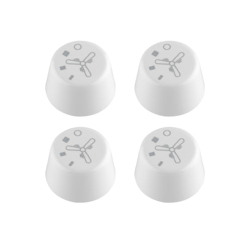 Deta X6 Fan Speed Controller Replacement Knob, White Polycarbonate 4 Pack 6039B