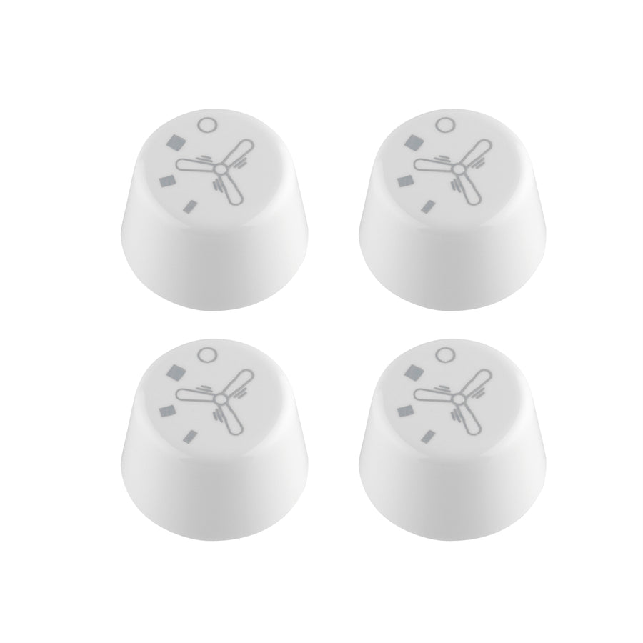 Deta X6 Fan Speed Controller Replacement Knob, White Polycarbonate 4 Pack 6039B
