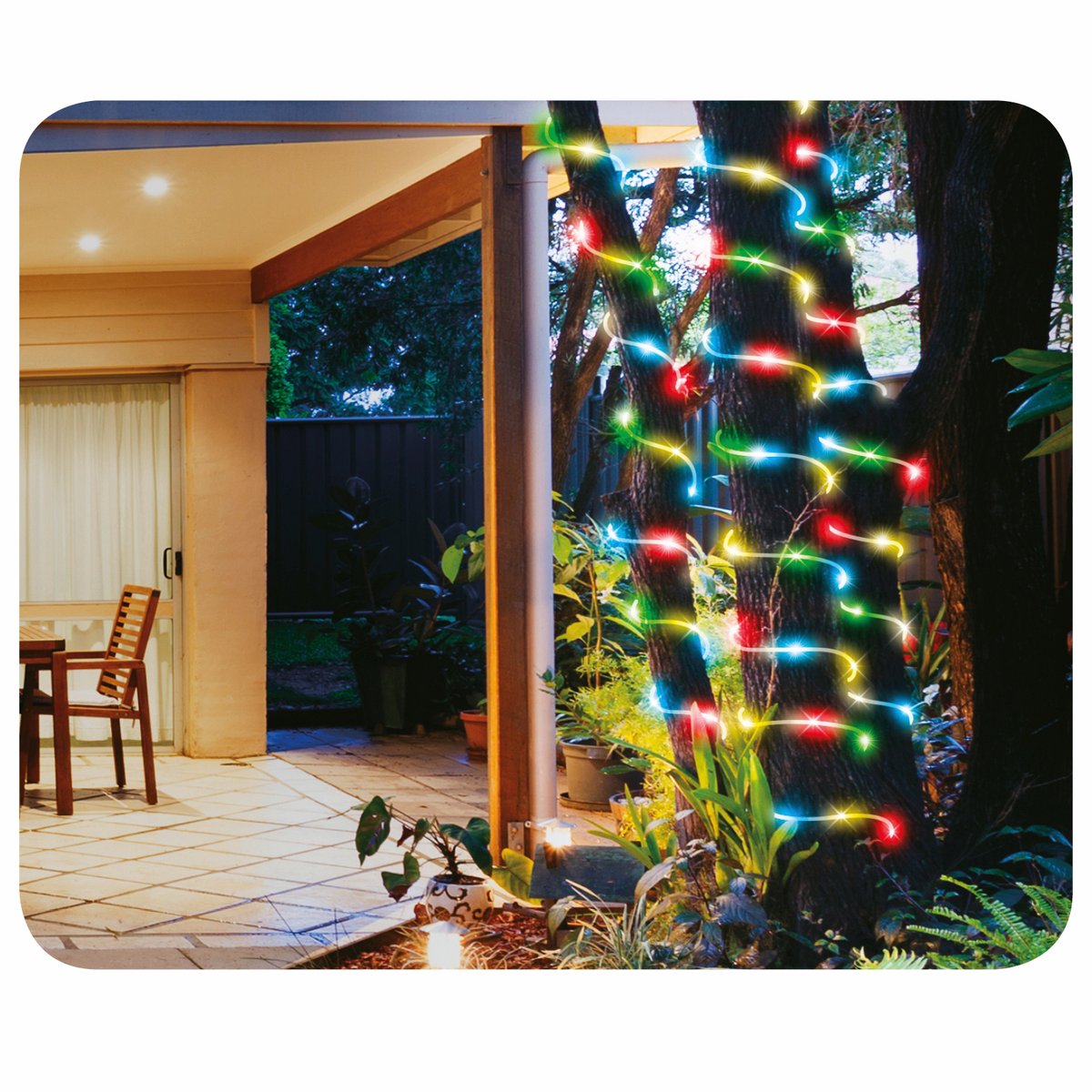 Arlec 10m Coloured Solar Powered Thin LED Rope Light - 100 LEDs - PVC - SuperSaverAU - view 5