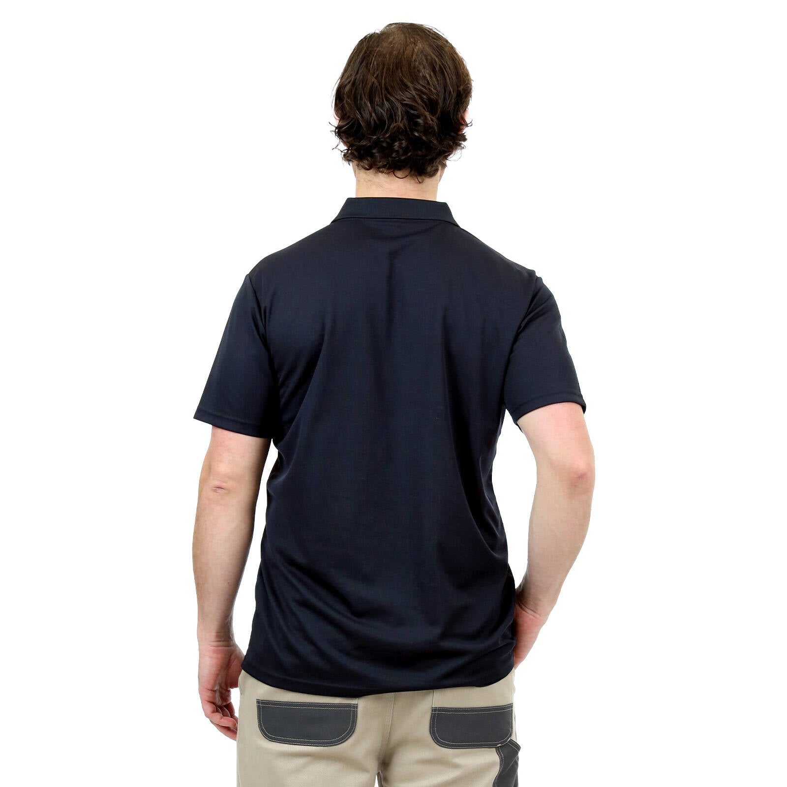 Craftright Black Short Sleeve Polo - Men's 100% Polyester, X-Large
